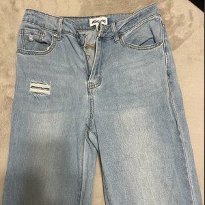 Abound Straight Leg Cut Ripped Jeans - Size 24